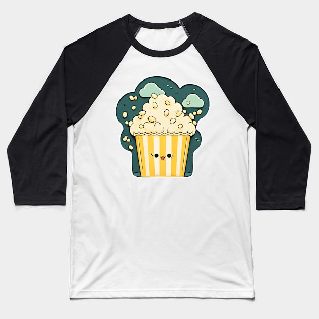 popcorn day, popcorn appreciation Baseball T-Shirt by Stickandteach